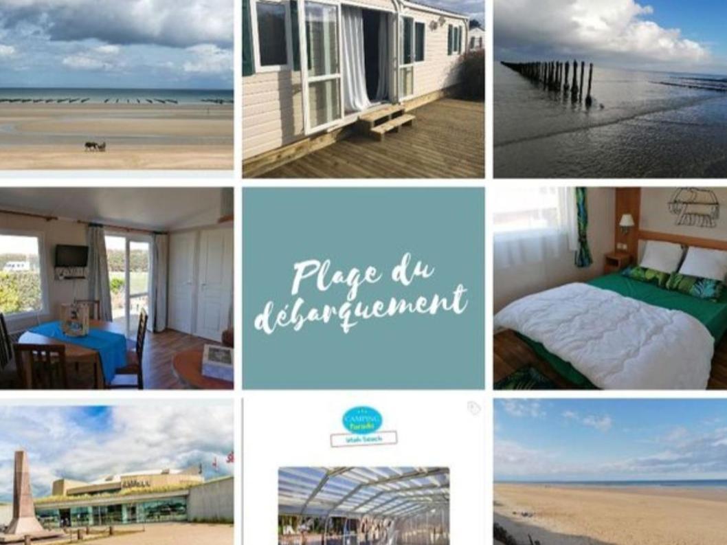Mobile-Home 100M Plage Utah Mme Surget Sainte-Marie-du-Mont  Ngoại thất bức ảnh